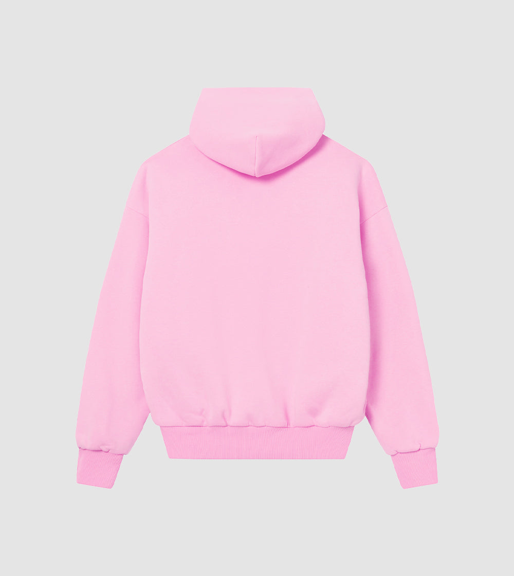 Pinkrose  Studded Cropped Sweater Hoody - Candy Coral Pink SKU: 26776