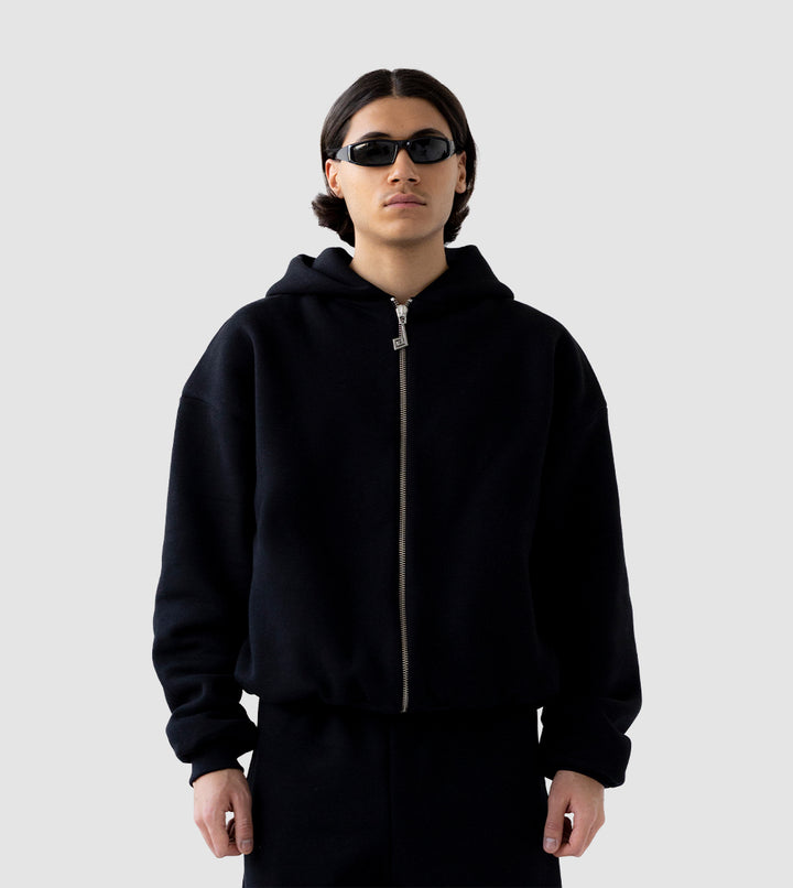 Perplex | Double-Layered, Oversized Zip Hoodie Black – Perplex Clothing