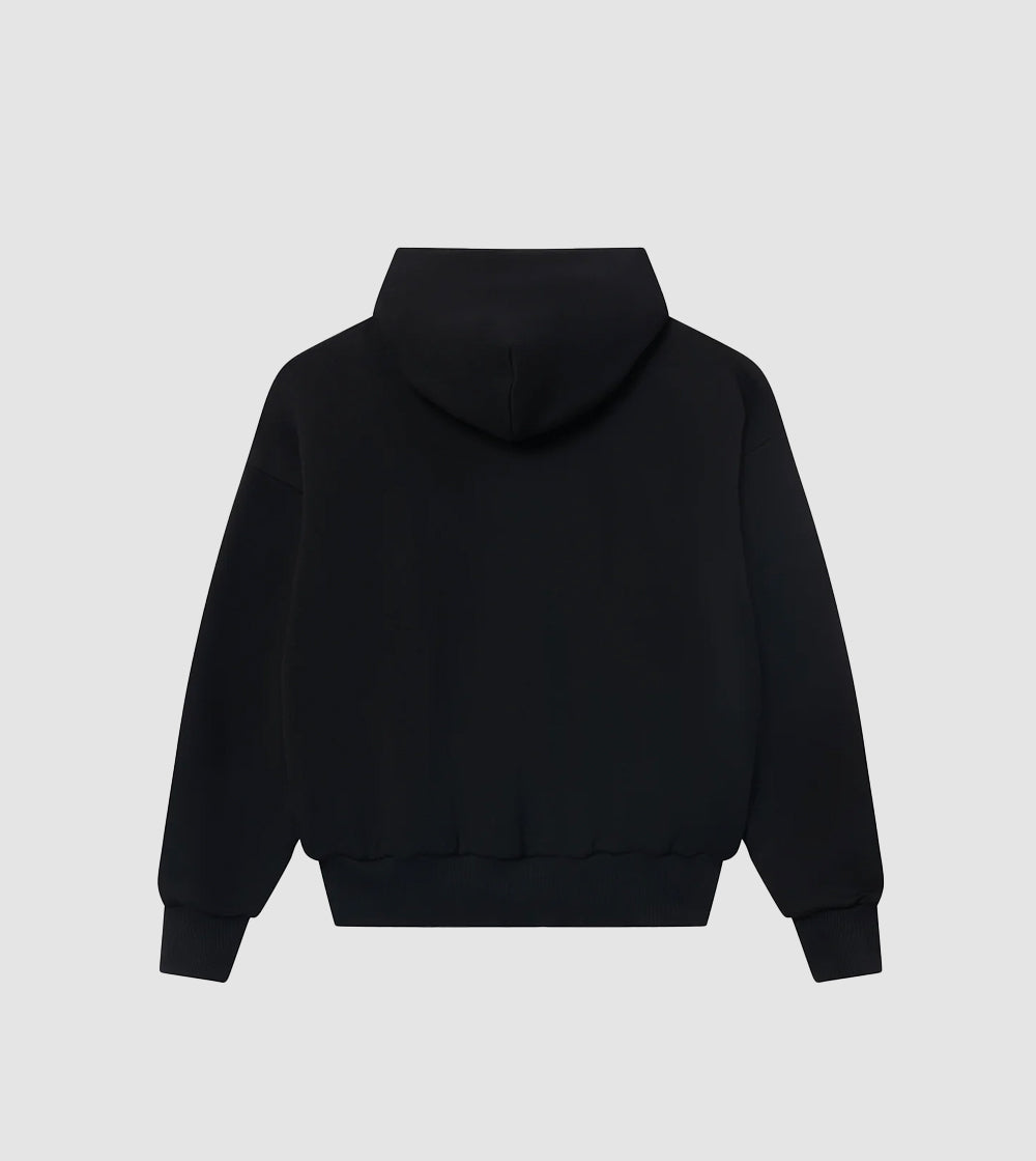 Perplex | Double-Layered, Oversized Zip Hoodie Black – Perplex Clothing