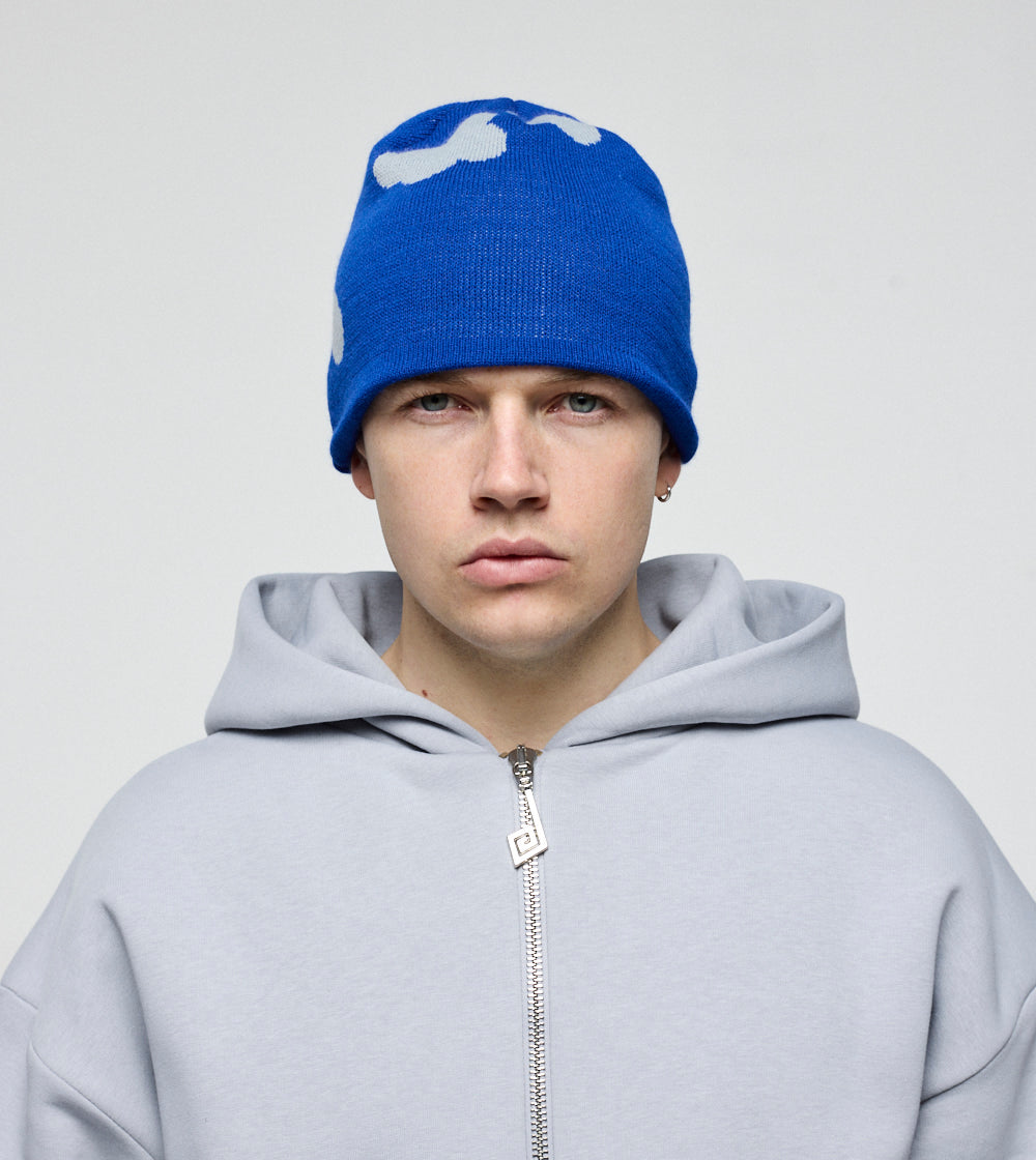 Graphic Beanie Blue