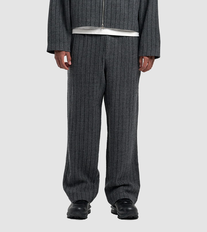 Striped Wool Pants Grey