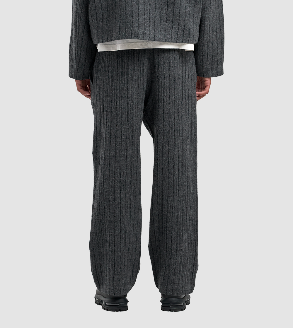 Striped Wool Pants Grey