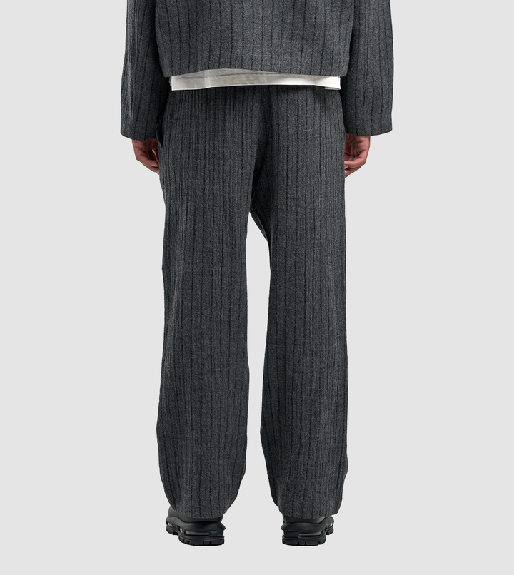Striped Wool Pants Grey