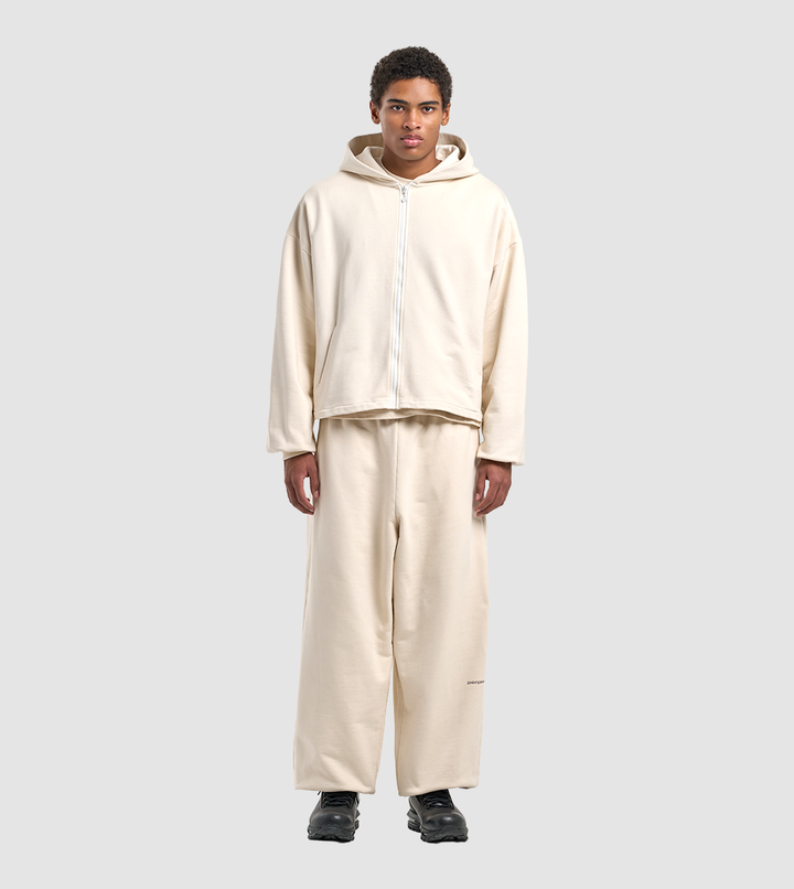 Zip Hoodie Raw Cream