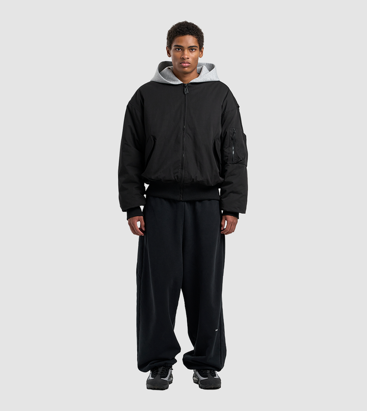 Hooded Bomber Black