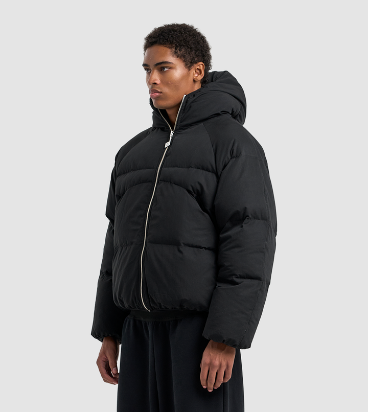 Hooded Puffer Jacket Black