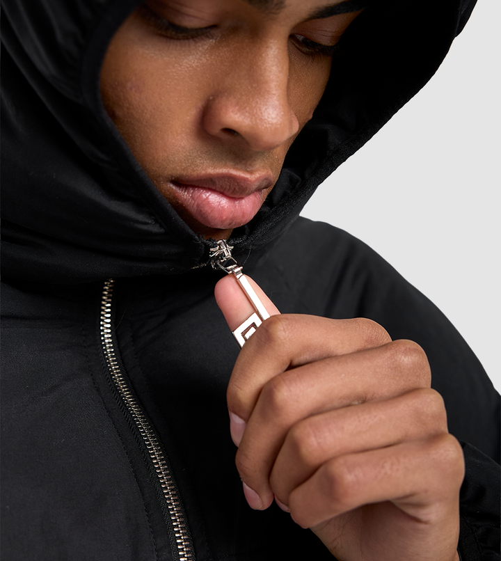 Hooded Puffer Jacket Black