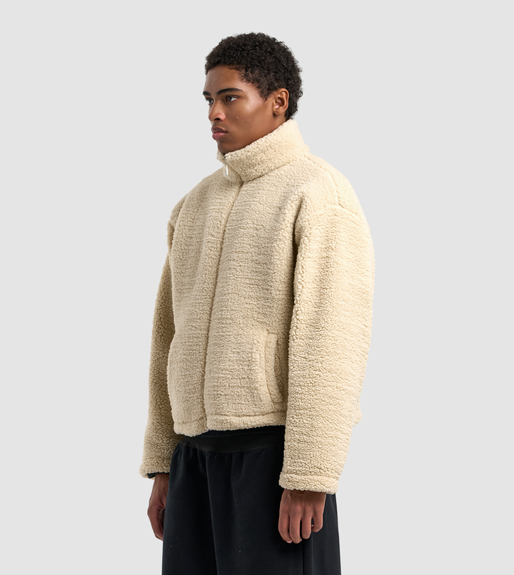 Fleece Zip Sweater Cream