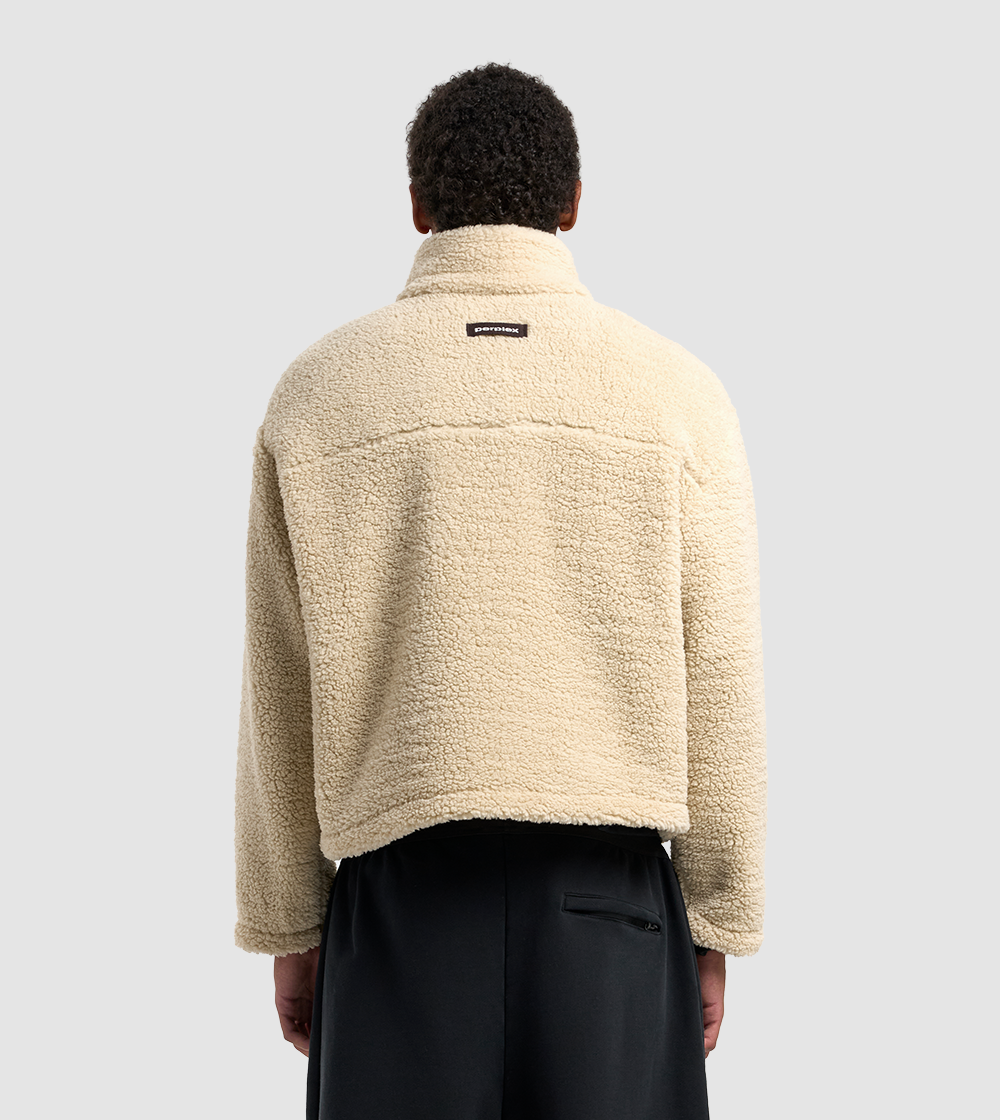 Fleece Zip Sweater Cream