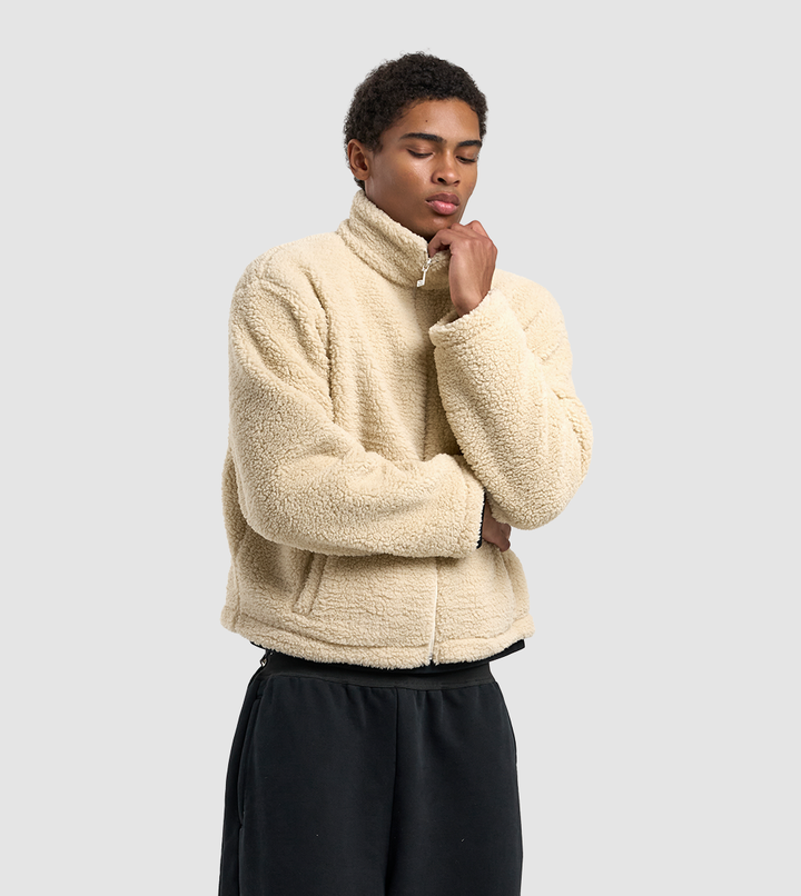 Fleece Zip Sweater Cream