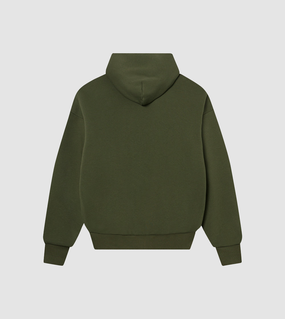 Olive Zip Hoodie