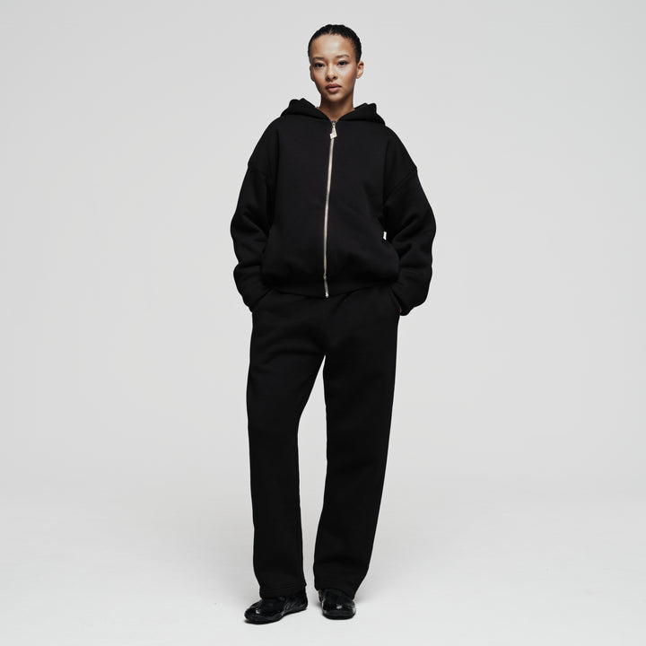 Zip Hoodie Tracksuit Black