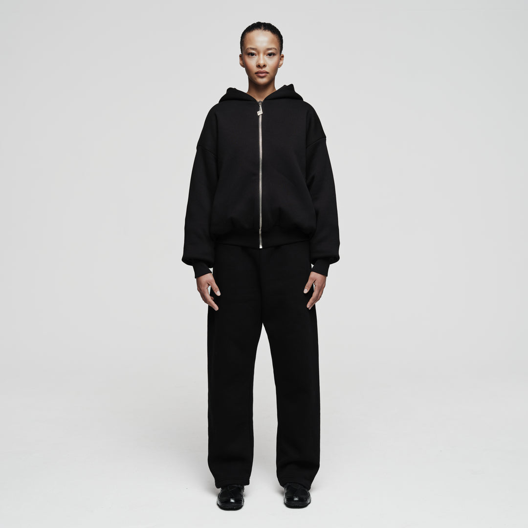 Zip Hoodie Tracksuit Black
