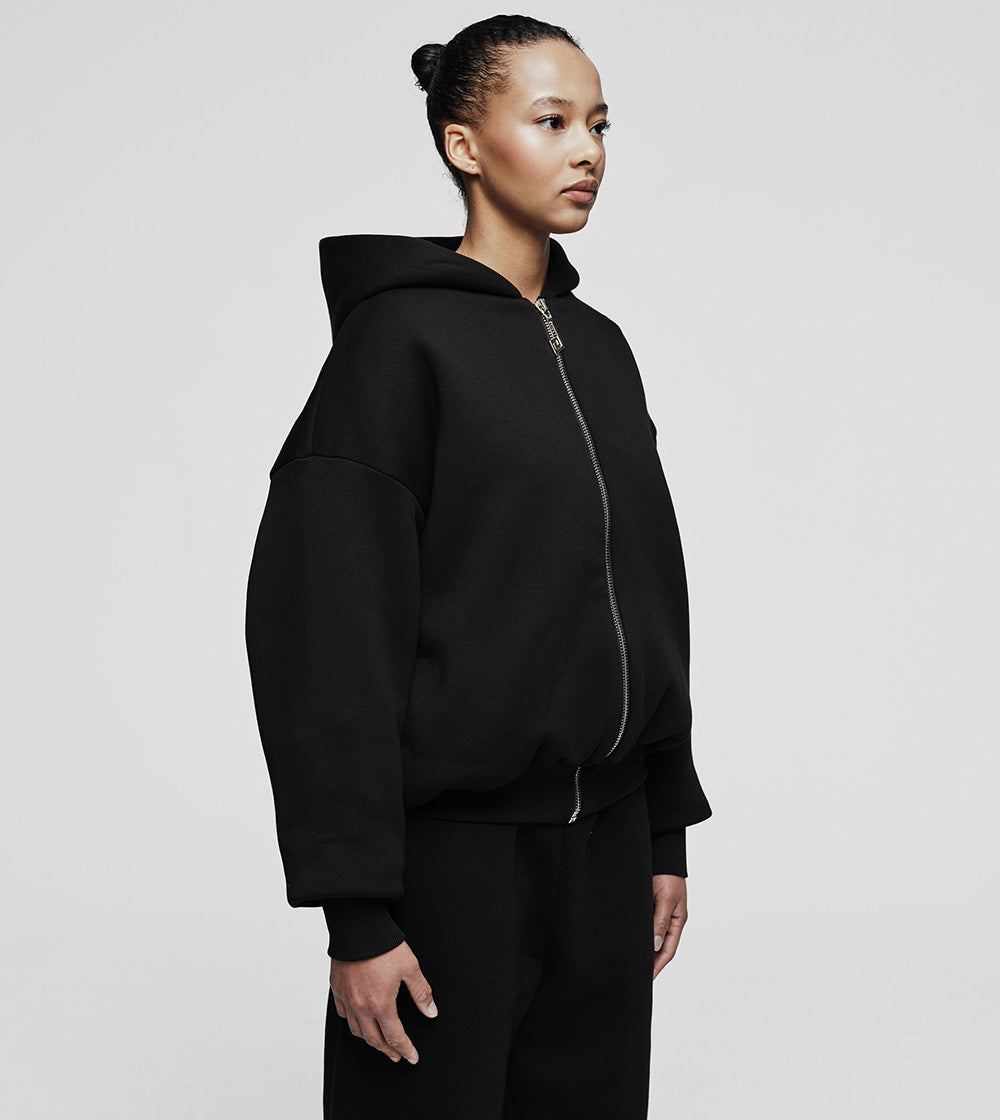 Perplex | Double-Layered, Oversized Zip Hoodie Black – Perplex Clothing