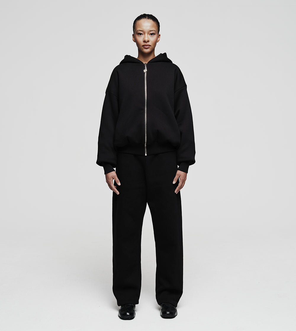 Perplex | Double-Layered, Oversized Zip Hoodie Black – Perplex Clothing