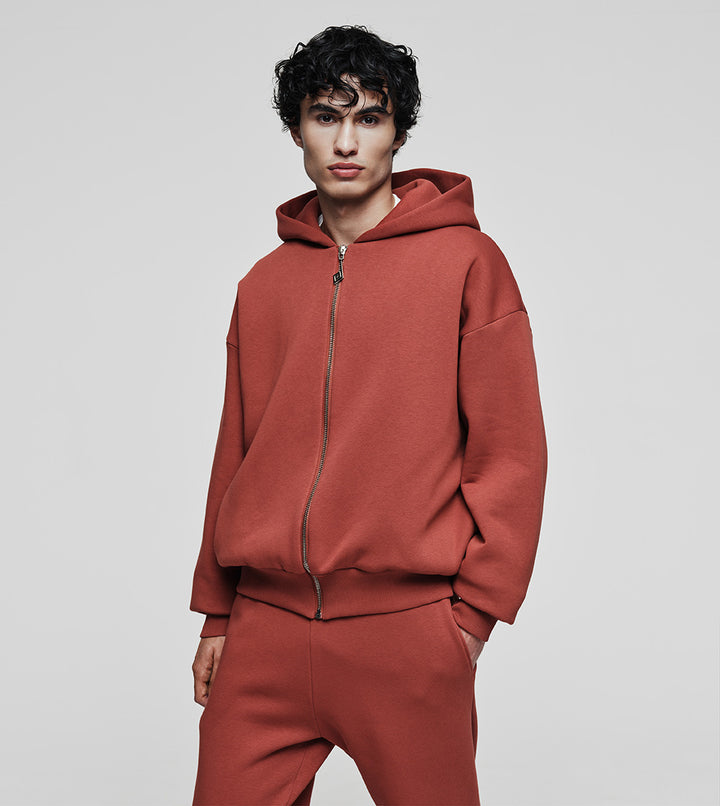 Zip Hoodie Tracksuit Burgundy