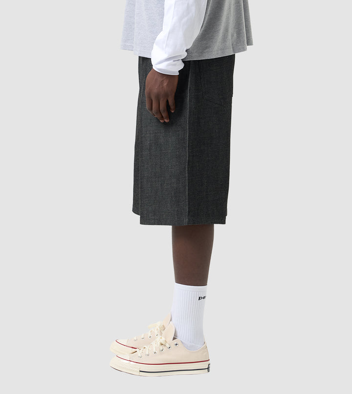 Japanese Raw Denim Shorts Black