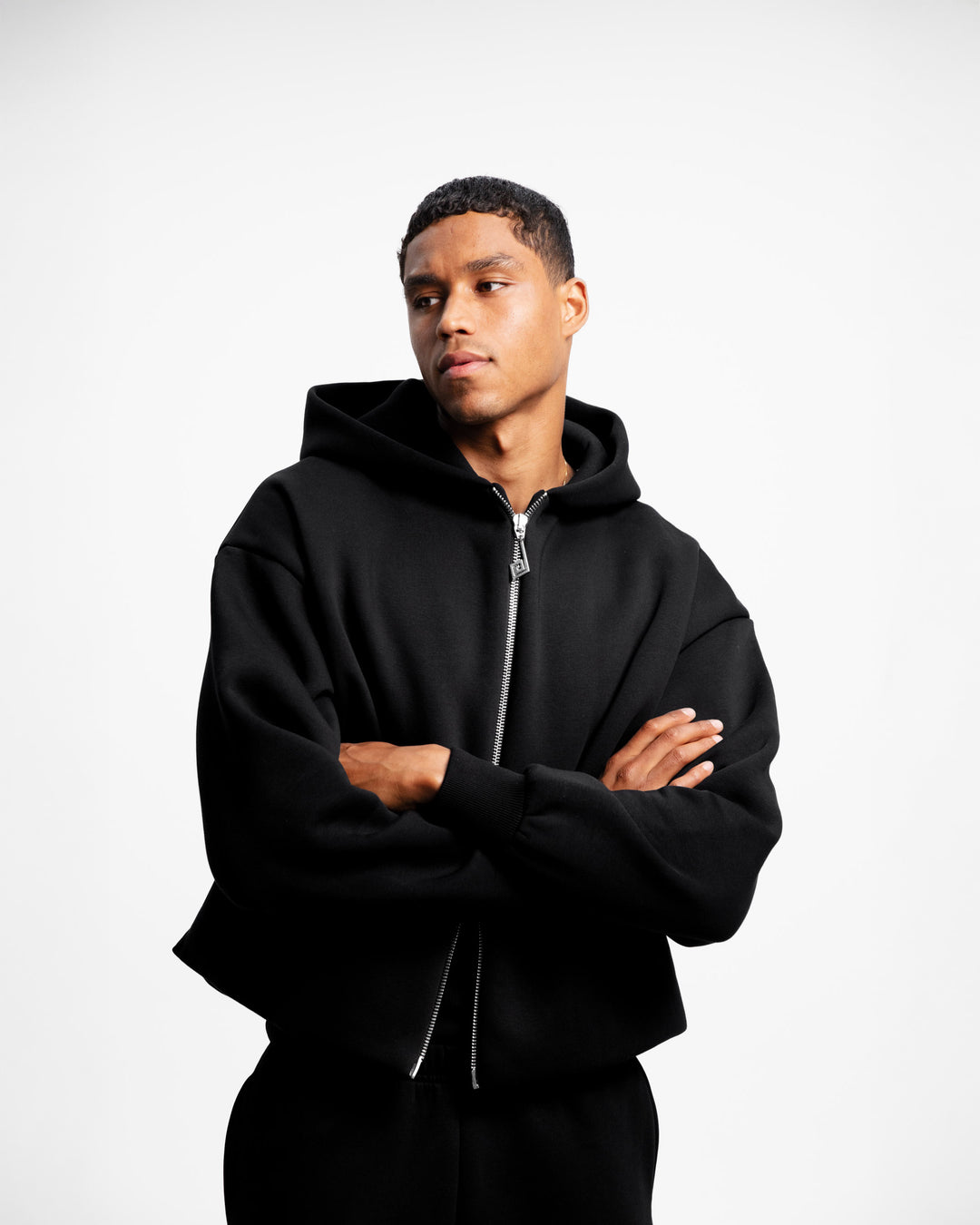 Zip Hoodie Shorts Tracksuit Black (Pre-Order)
