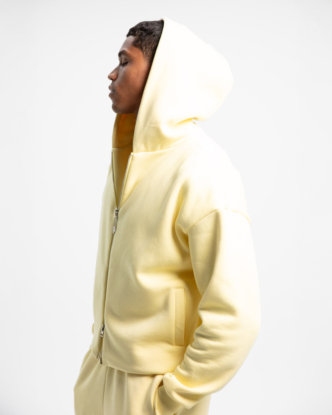 Two-Way Zip Hoodie Butter (Pre-Order)