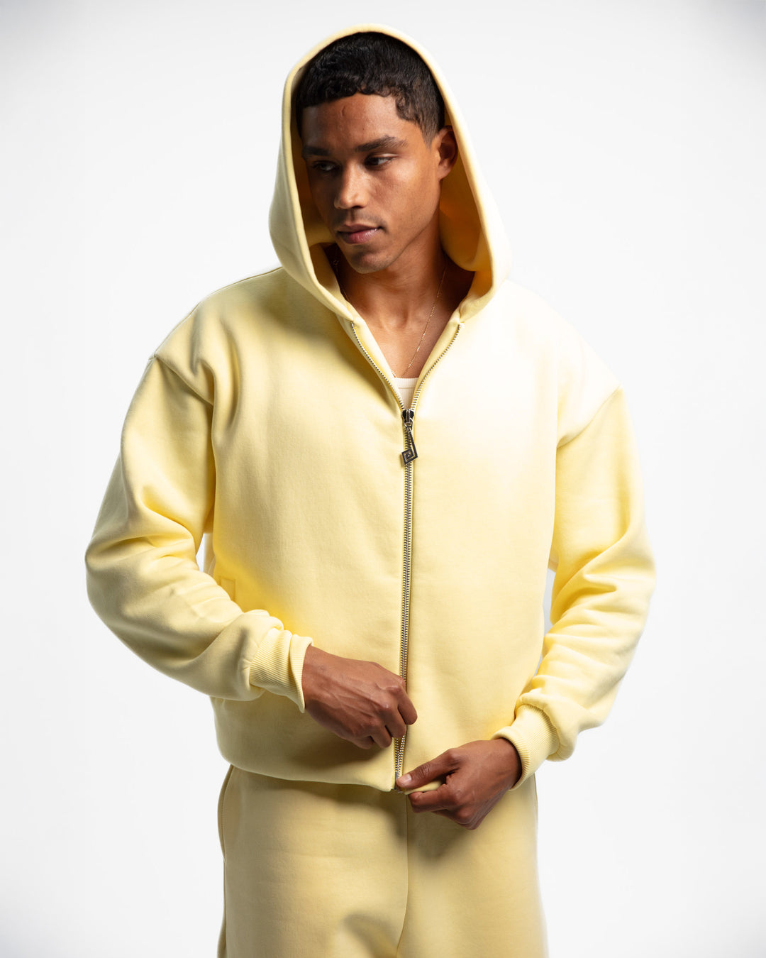 Two-Way Zip Hoodie Butter (Pre-Order)