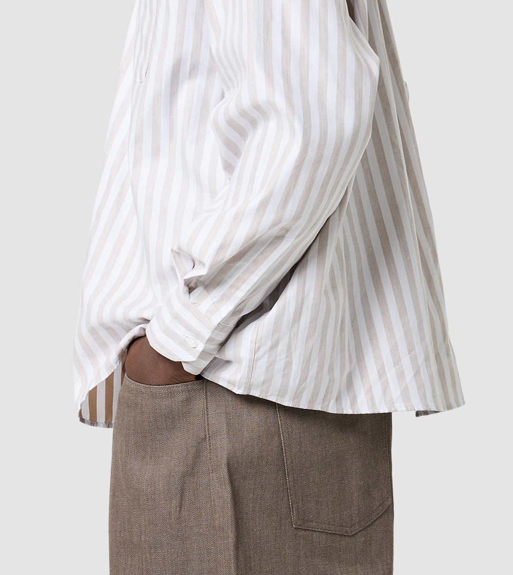 Striped Shirt Beige
