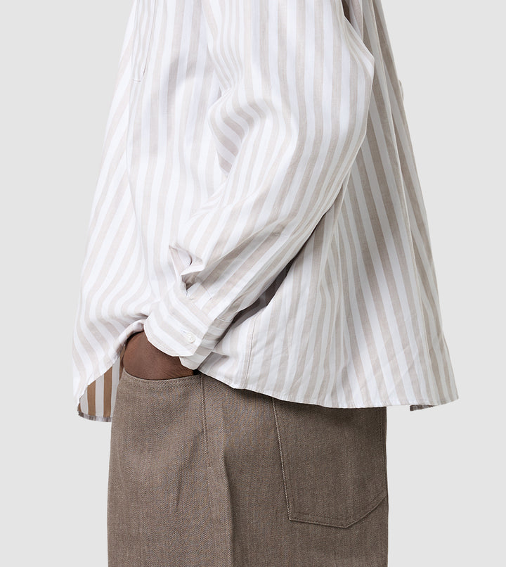 Striped Shirt Beige