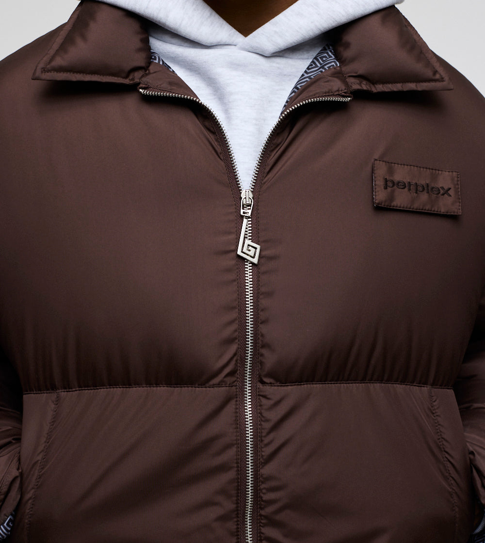 Armor Puffer Jacket Brown
