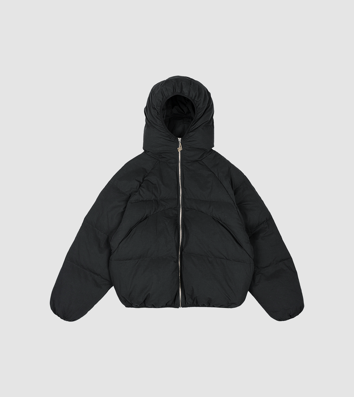 Hooded Puffer Jacket Black