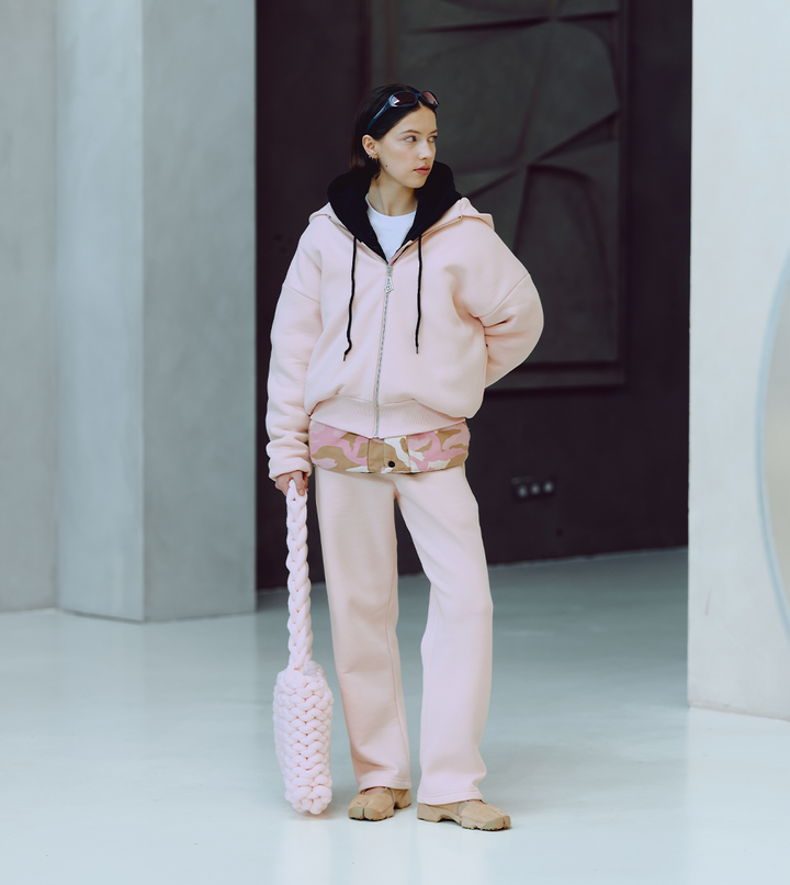 Double-Layered, Oversized Rose Zip Hoodie – Perplex Clothing