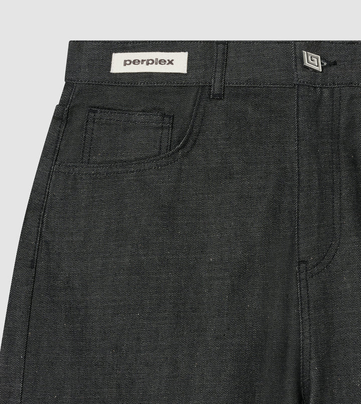 Japanese Raw Denim Shorts Black